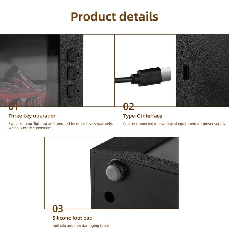 Air Humidifier Essential Oil Diffuser Flame Aroma Humidifier Home Room Fragrance Diffuser with Night Light Aromatherapy Diffuser auto-off protection bourbon  humidifier