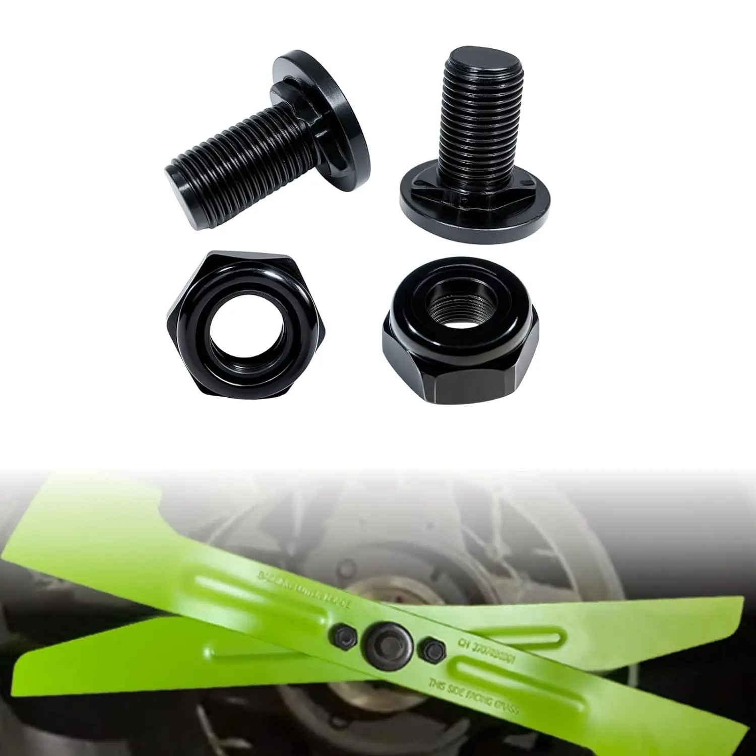 Hardened Steel Bolt & Lock Nut Kit (2-Pack, Black) - 5640321002 Bolt, 5630351002 Lock Nut, Anti-Rust, Easy Install, Secure Hold - Compatible with EGO LM2130, LM2133, LM2130SP, LM2135SP, LM2150SP, LM2156SP