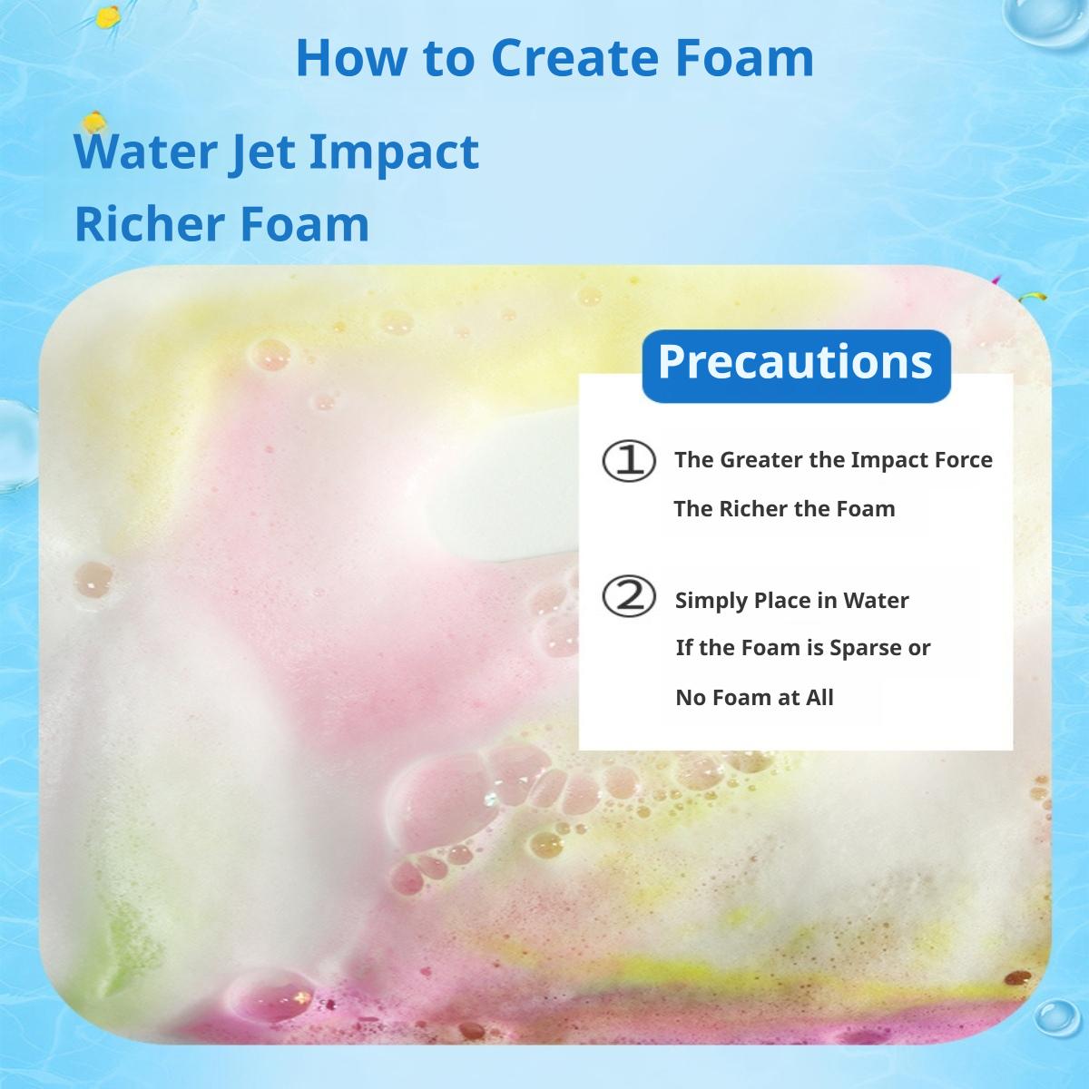 Children's rainbow bath bombs, rainbow bath bombs in various shapes, suitable as Easter basket filler toys for children and girls, for bubble baths