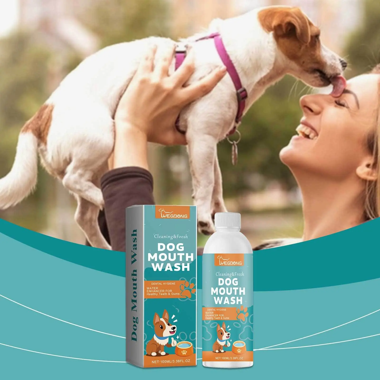 YEGBONG Pet Dog Mouthwash Cleans Plaque & Freshens Breath