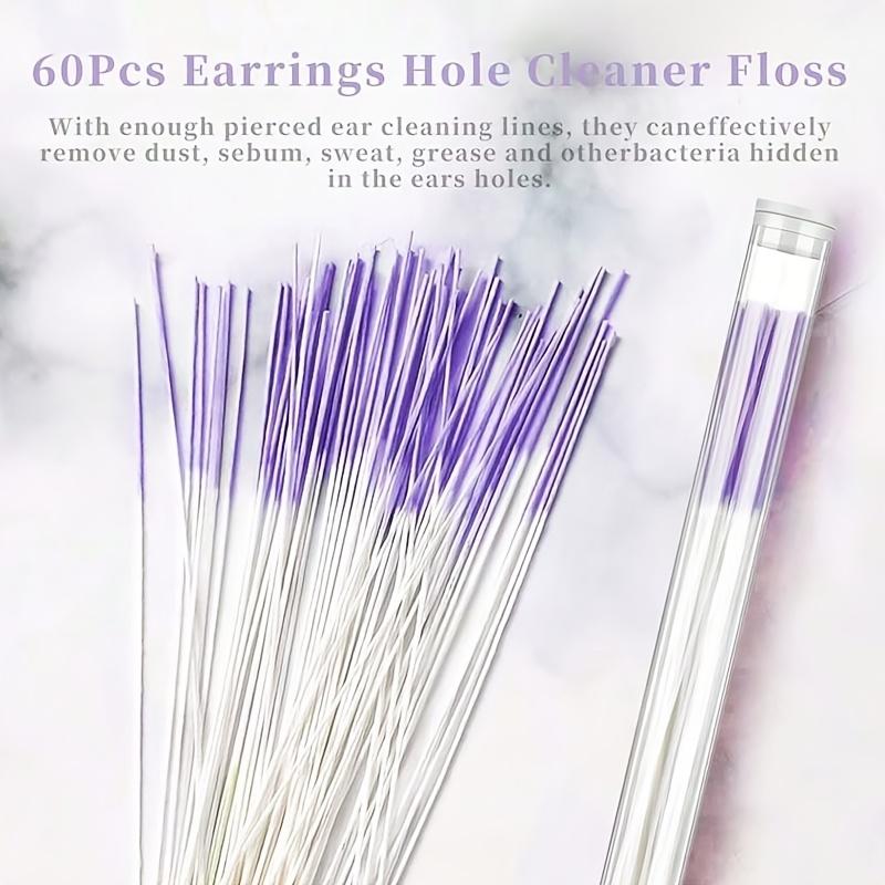 120 Pcs Earwax Cleaning Dental Floss, Non-Invasive Plastic Ear Care Tool Earwax Removal Tool for Men & Women, Prevents Ear Plugs, Hygienic Daily Use