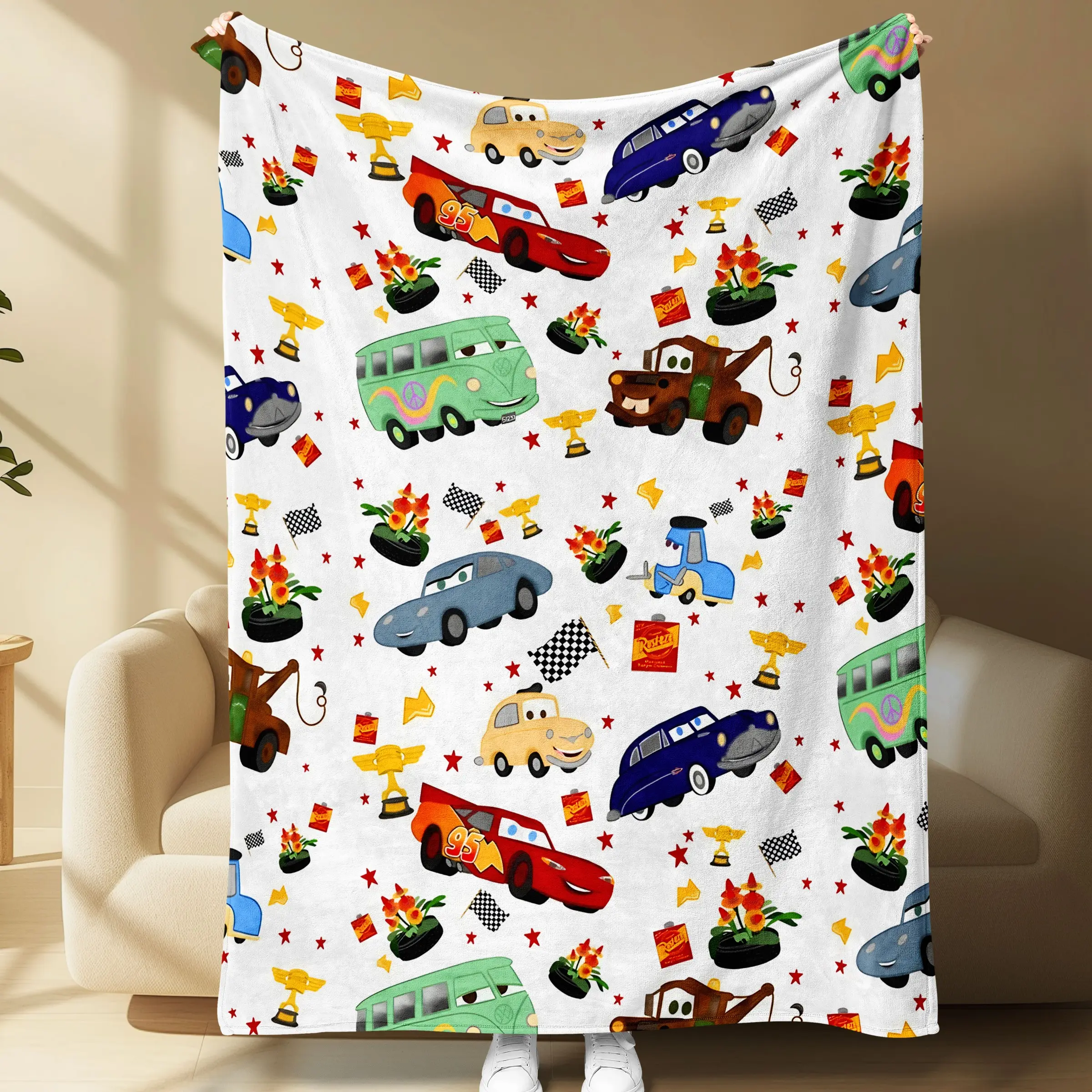 1 PC 🏎️ Cool Retro Red Racing Car Blanket! Soft flannel for kids bedroom decor, cozy couch movie nights, or car travel. 🏁 Epic Halloween, Xmas & Birthday gift for young racing fans! 🎁 #RacingVibes #KidsDecor #CozyBlanket #XmasGift