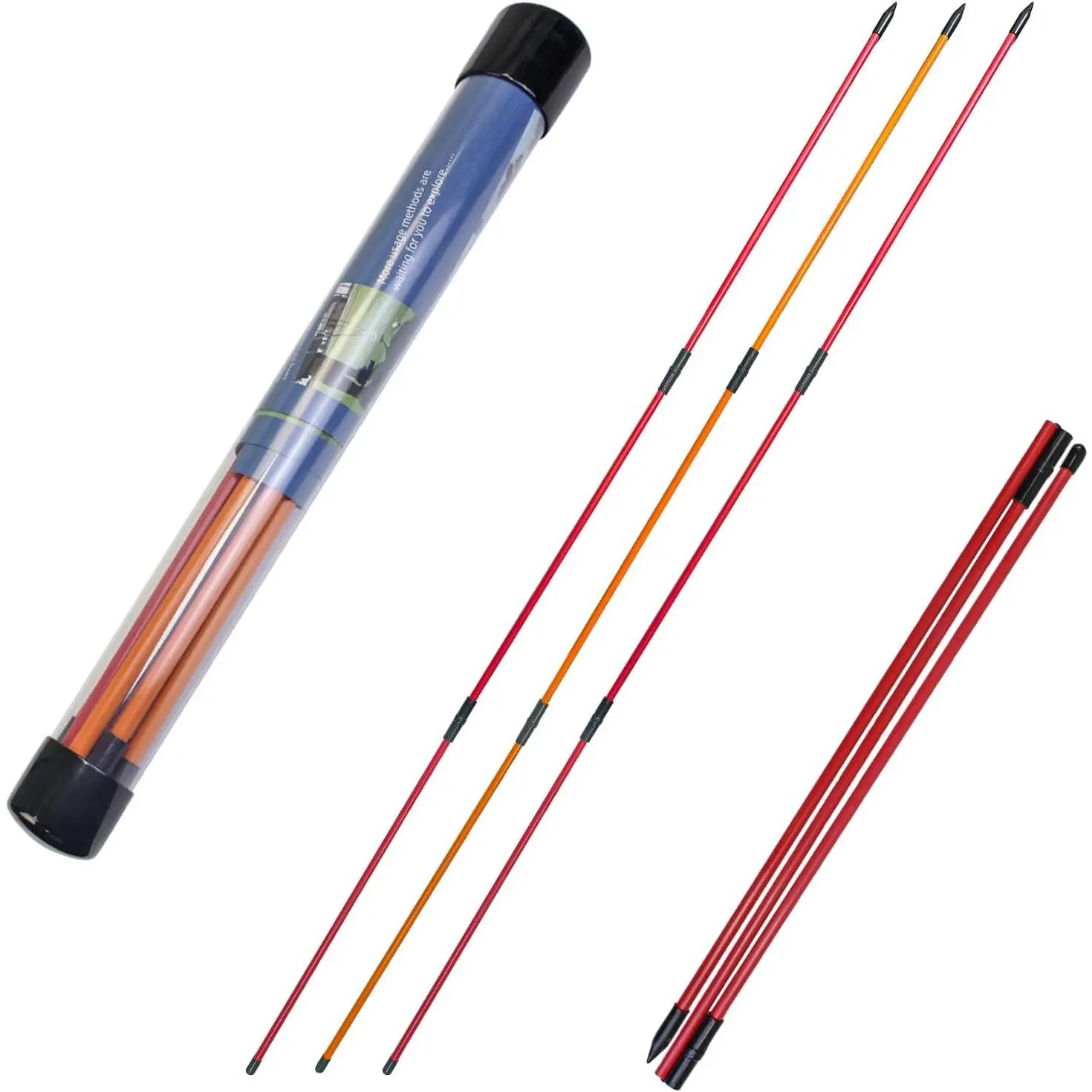 Golf Alignment Sticks 3 Pack – 48"  Rods for Swing Plane & Posture, Portable Alignment Aid Practice Equipment for Backyard or Driving Range -Fix Your Slice with Visual Swing