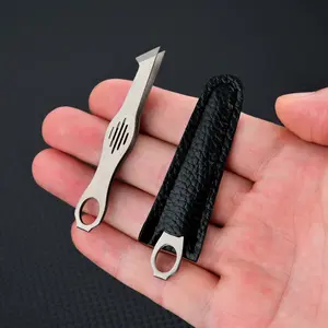 Titanium Alloy Mini Tweezers Clip, Sharp Tip Eyebrow Picker, Portable Keychain Edc Tool, Outdoor Essentials, Compact and Lightweight