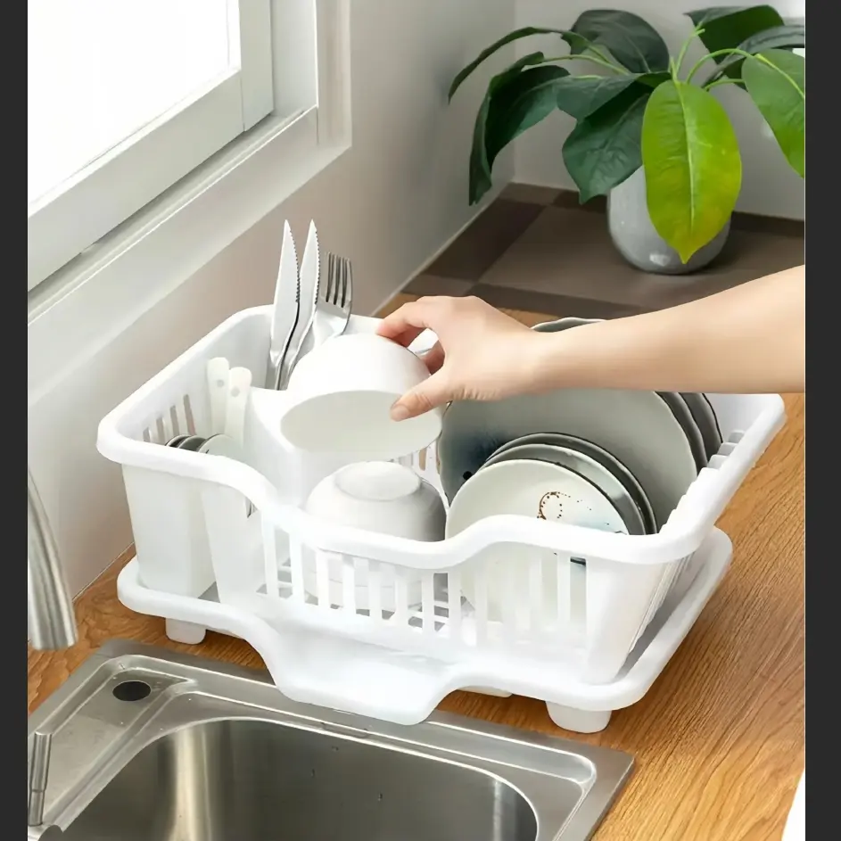 Kitchen Tableware Drainage Organizer Household Dish Storage Box Rack Chopsticks Drainage Tray Storage Box Storage Basin