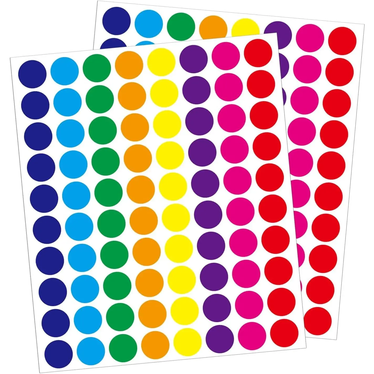 1600 count, 3/4 Inch, Colored Dot Stickers Round Color Coding Labels | Glossy labels for , office & classroom.  for decor, paper marking and daily organization.