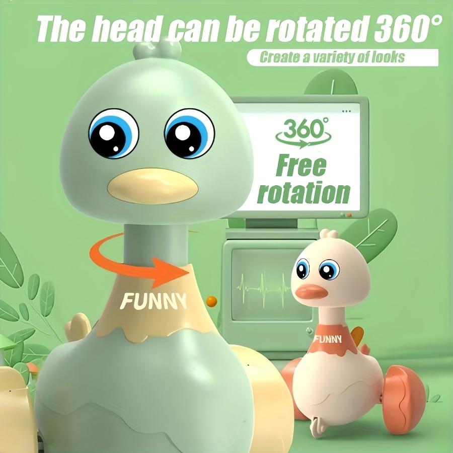 1-piece set, press-and-rock duckling toy car, educational toy car, no batteries required, runs with a single press, no batteries needed, Christmas and birthday party gift