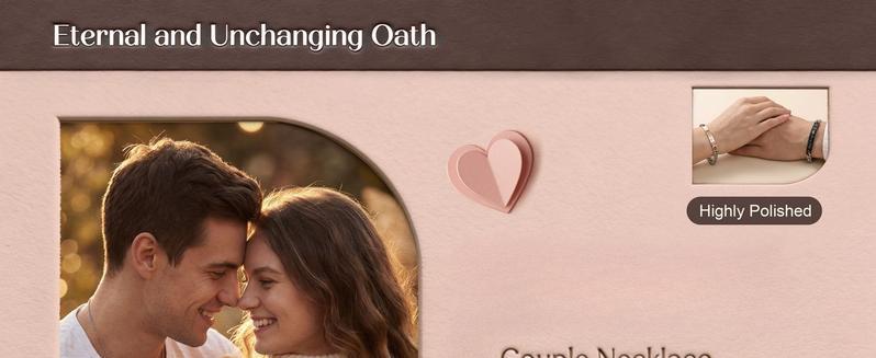 4Pcs Matching Heart Necklace And Bracelet Set for Couples Daily Wear Jewelry Set with Symbolic Pendants Coordinated Design for Men Women