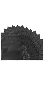 100 Pack Resealable Mylar Bags 4 x 6 Inch Smell Proof Bags with Clear Window Foil Pouch Bag Flat Bag Matte Black