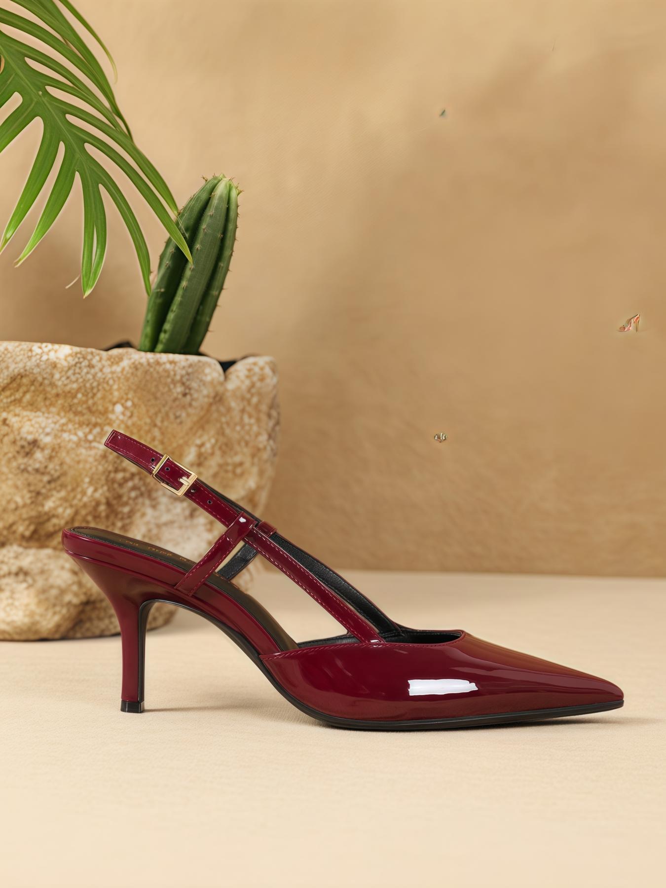 Women's Fashionable Solid Color Stiletto Heels, Elegant Pointed Toe Slingback High Heel Shoes for Party, Daily Clothing Decor for Women & Girls