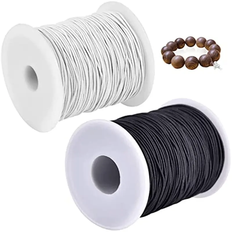 Elastic String for Bracelets, 1 mm/1968.5in Sturdy Stretchy Elastic Cord for Jewelry Making, Necklaces, Beading