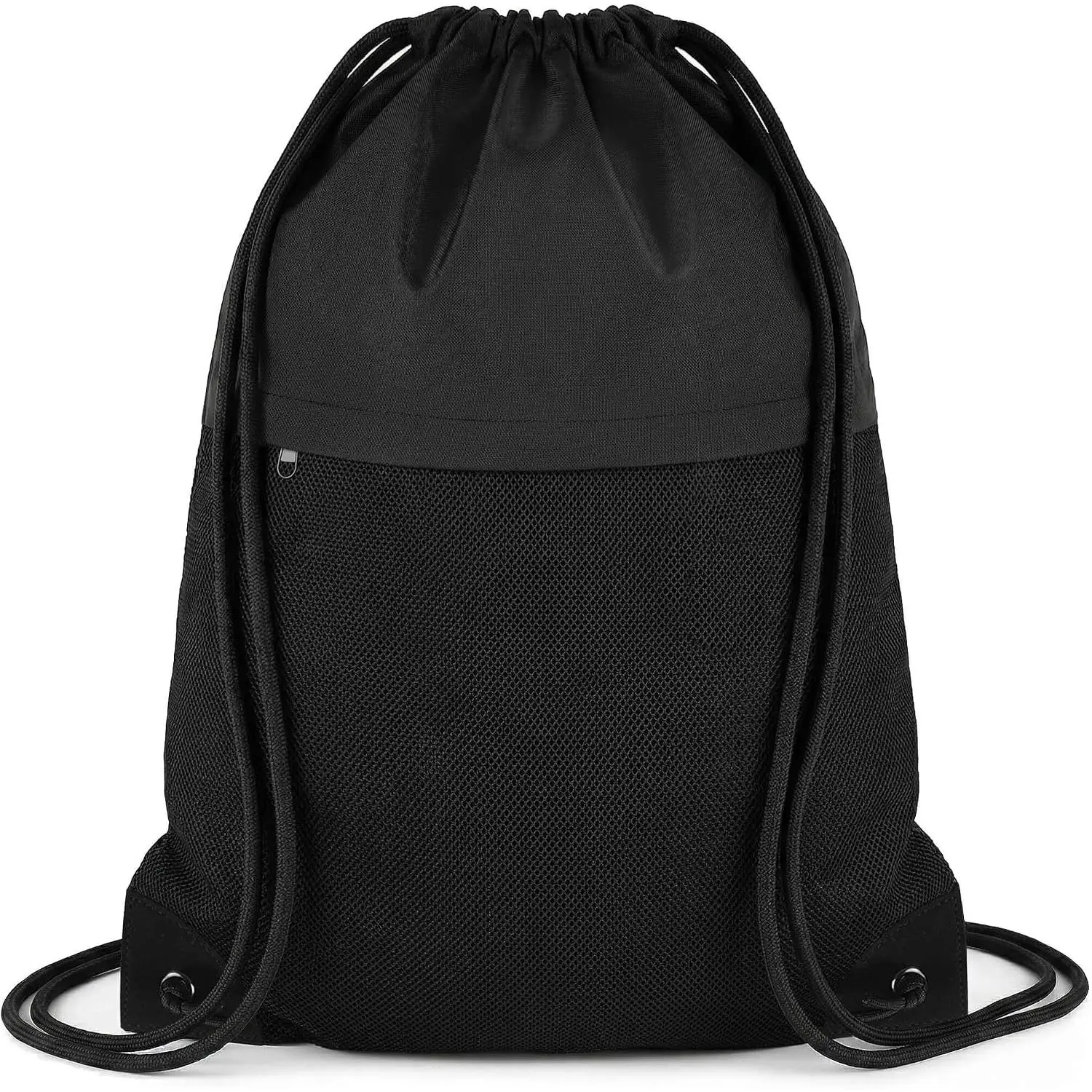 Drawstring Backpack Gym Bag - String Gym Bag for Men & Women, Lightweight Cinch  Sackpack for Beach, Travel, Yoga, Swimming, Black