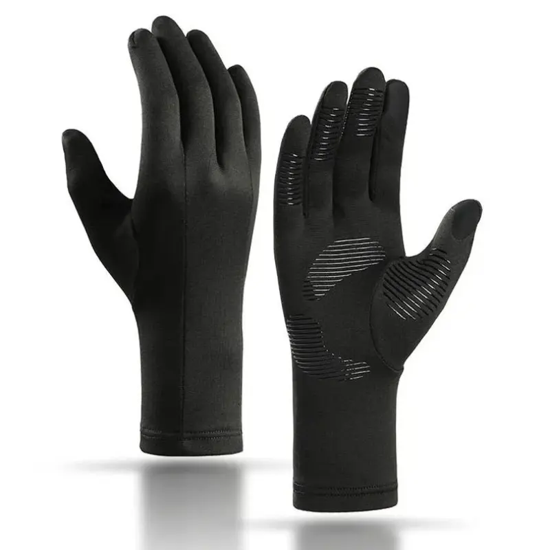 Ski Liner Thermal Touch Screen Gloves, Windproof Non Slip Warm Sports Hand Cover, Unisex Cycling Running Skiing, Cold Weather Outdoor