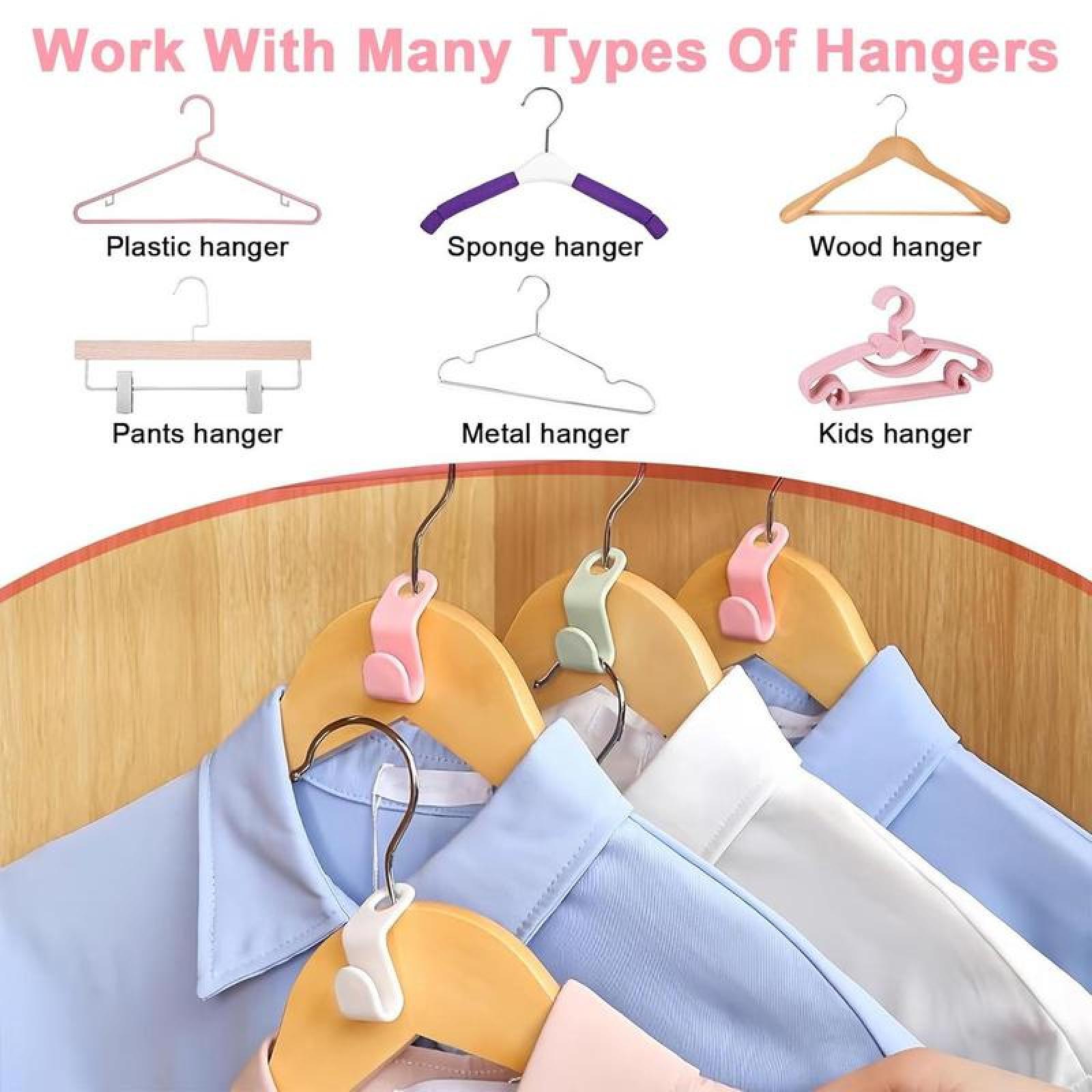 Hanger Connector Hooks,30/100 Counts Set Space Saving Clothes Hanger Extender Hooks,Multicolor Closet Organizer Hanger Clips.SENSIOHOME. Hanger Connector Hooks,30/100 Counts Set Space Saving Clothes Hanger Extender Hooks,Multicolor Closet Organizer Hanger Clips.SENSIOHOME.