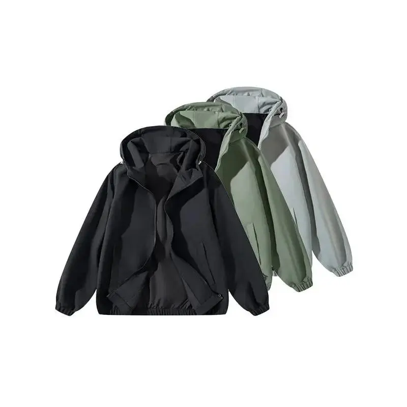 Zip Up Jackets Vintage Washed Coat Streetwear Hoodies Unisex Soft Material Casual Fashion Essential Tops for Men Day Womenswear