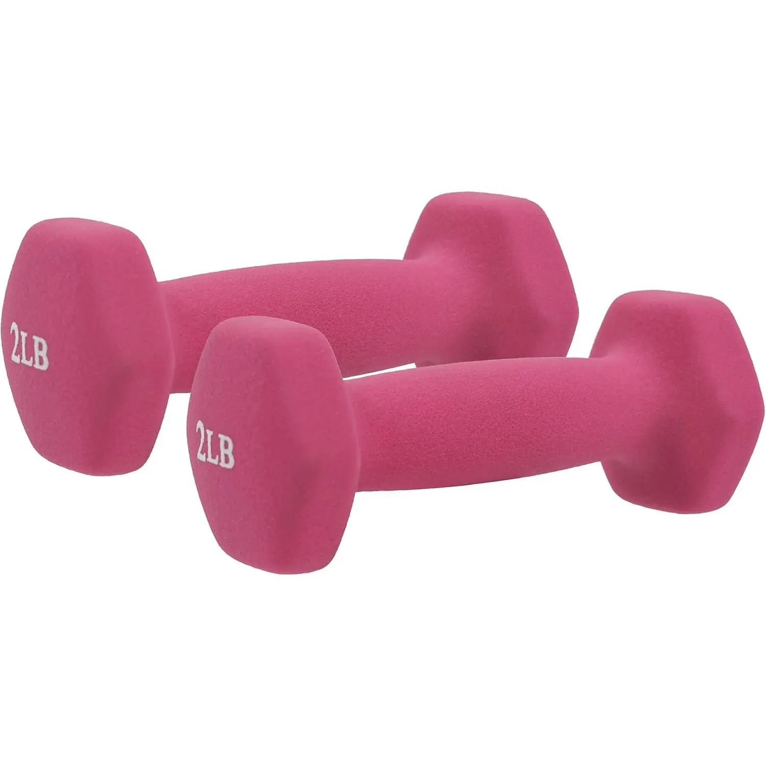 Neoprene Coated Hex Shaped Dumbbell Non-Slip Fitness Weights for Home Gym Exercise, Full Body Workout Strength Building, Weight Loss, Sold in Pairs - Sizes - 2LB, 5LB, 8LB, 10LB