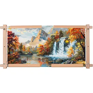 Detachable Embroidery Tapestry Scroll Frame Cross Stitch Quilting Holder for Needlepoint Sewing Projects, 21.45inch * 11.8inch