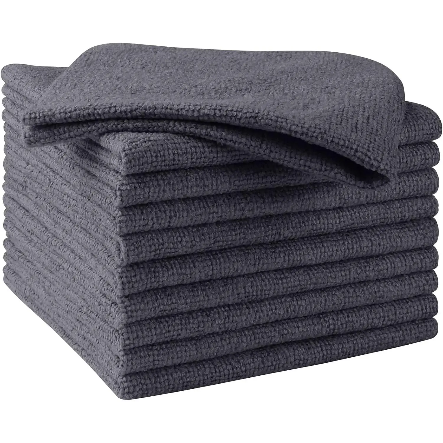 Grey Microfiber Cleaning Cloths, 10 Pack Microfiber Towels  Cars, Lint & Scratch-Free Cleaning Rags  House, Kitchen and Car 11.5 x 11.5 inch