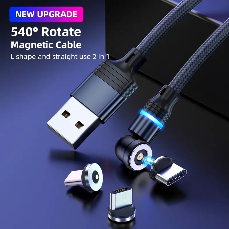 3a Fast Charging USB Type C Cable Magnetic Charger, Data Cable for Smartphone iPhone 13 14 Pro Max, Xiaomi Samsung S20, Quick Charge Durable Cable