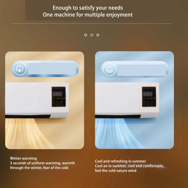 Wall Mount Heater Dual Use Highly Efficient Wide Angles Mobile Small Conditioner US Plug 110V