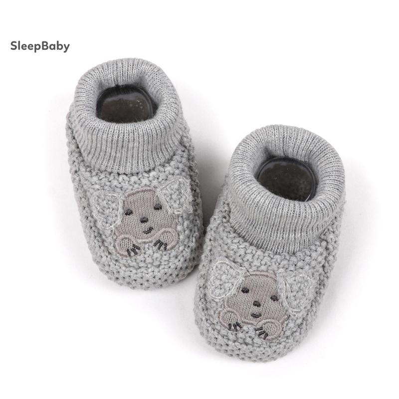 Knitted Baby Booties with Ears Soft Infant Boots Comfortable Winter Shoes for Boys and Girls