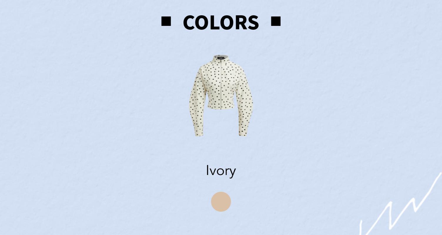 Cider Linen-blend Polka Dot High Neck Zip Through Jacket