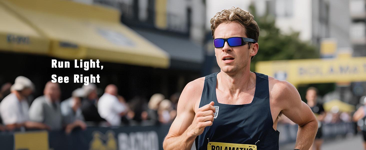 Men's Polarized Sunglasses HD Lenses Silicone Anti-Slip Scratch-Resistant Ideal for Outdoor Sports UV400（QA123）