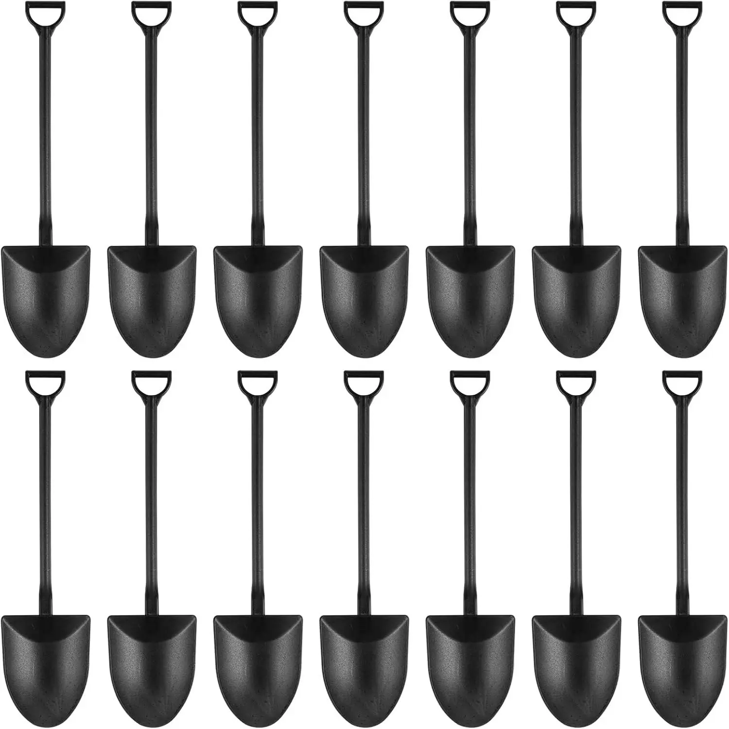 100 Pcs Mini Disposable Plastic Shovel Spoons for Desserts Halloween Birthday Party Baking Supplies for Ice Cream Pudding Yogurt