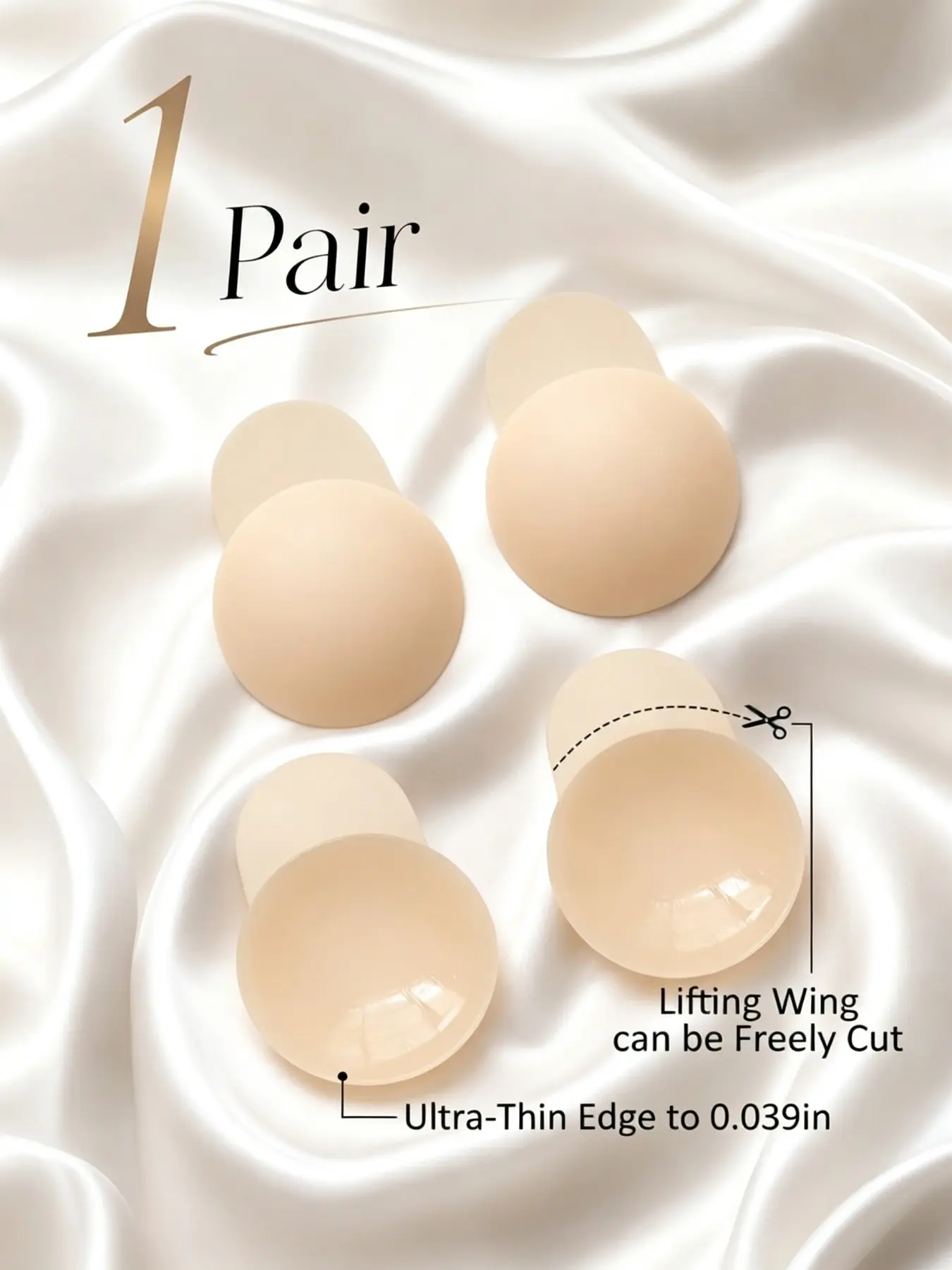 Silicone Breast Lift Tape for Women, Ultra-Thin 0.039 Inch, Invisible Edge, Reusable, Anti-Reduction, Natural Lift, Wedding Gown Compatible, Bra Tape