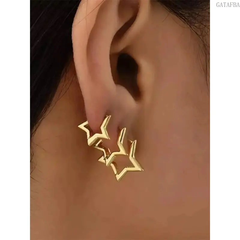 Women's Unisex 6Pcs Star Stud Earrings Set, Exquisite All-Match Statement Jewelry Gift for Daily-Party Sports & Outdoor Outfits,back to school,back to school haul