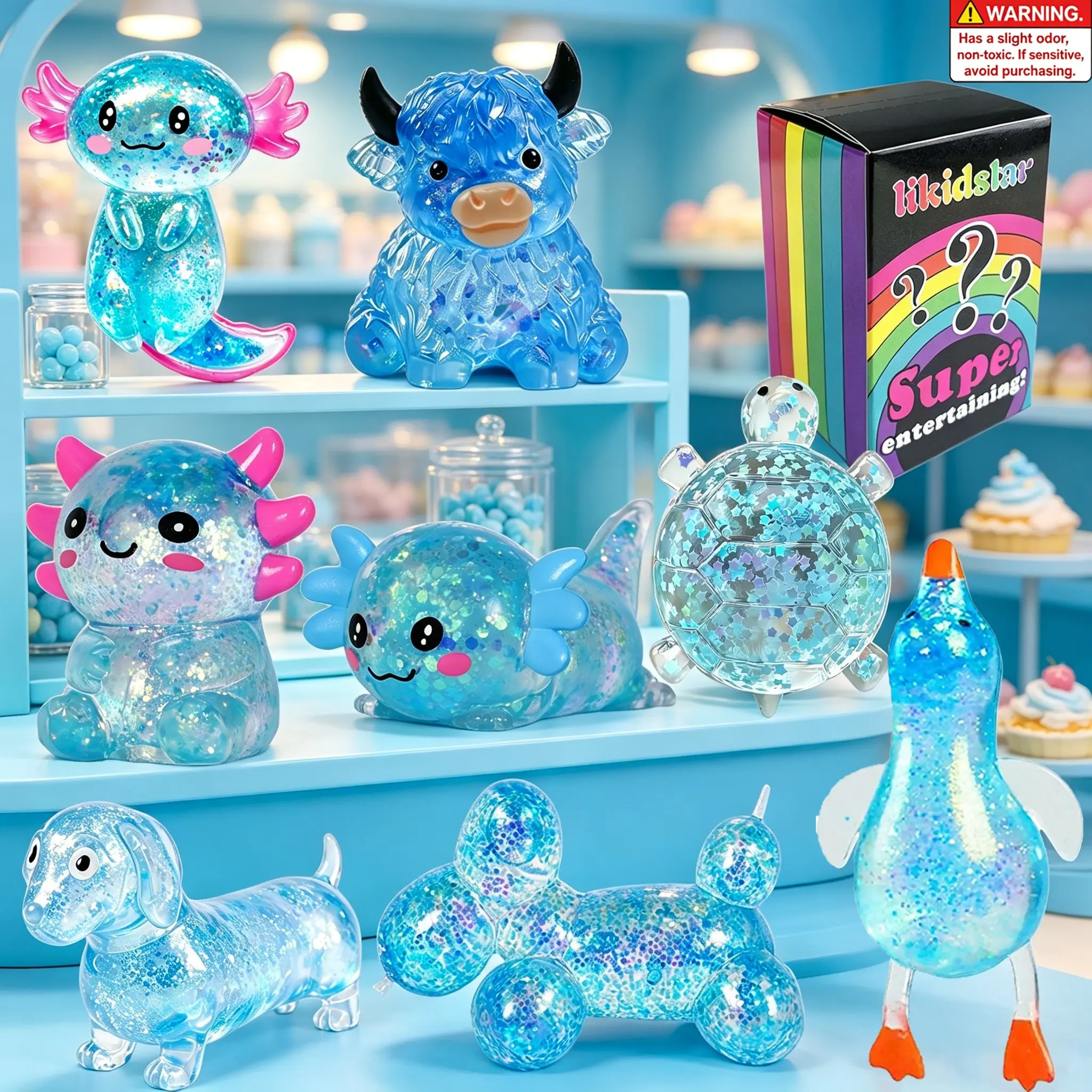 8pc Squishy Stress Relief Toy Set, Anxiety Relief, Soft Slow Rebound Toys, Fun Interactive Design, Office Desk Accessories, Gift Box