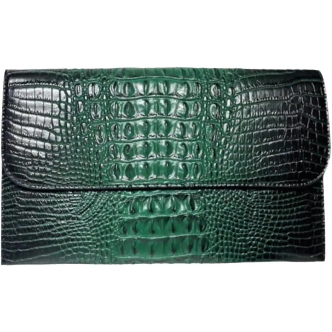 Women Vegan Leather Crocodile Evening Clutch Handbag Envelope  Crossbody Bag  Purse Wallet