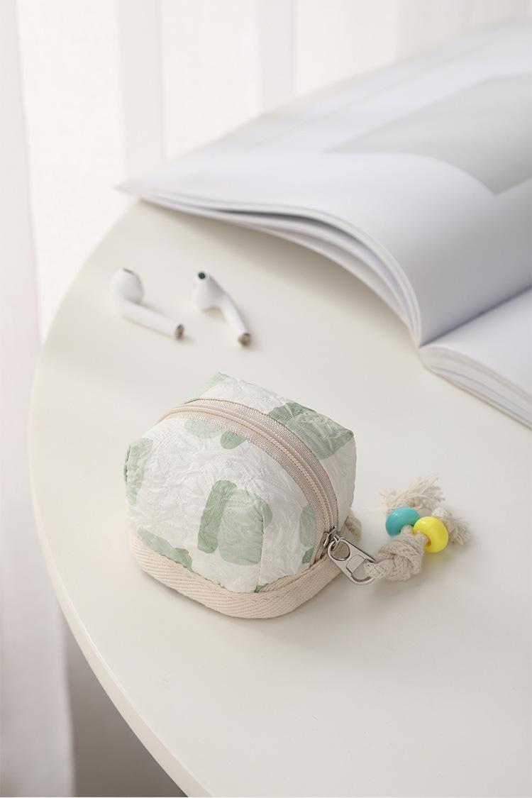 Mini Cute AirPods Case – Soft Portable Earbud Pouch for Women, Small Bluetooth Headphone Holder with Flip Cover, Travel Essential