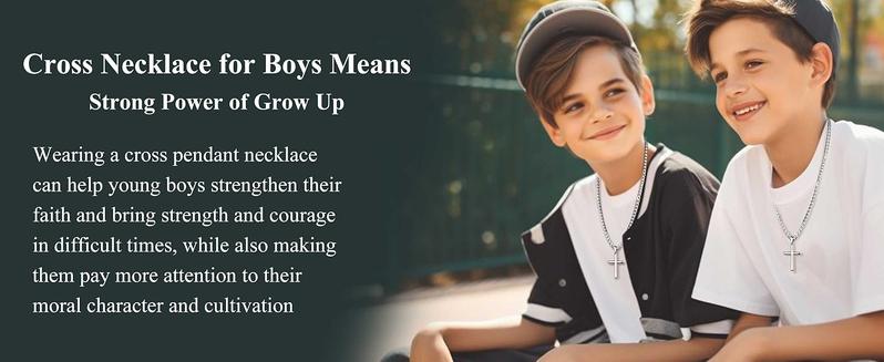 Trendy 925 Sterling Silver Cross Necklace for Men Women Durable Non Tarnish Beveled Edge Crucifix Pendant Cuban Link Chain Jewelry 16-30 Inches Valentine's Day