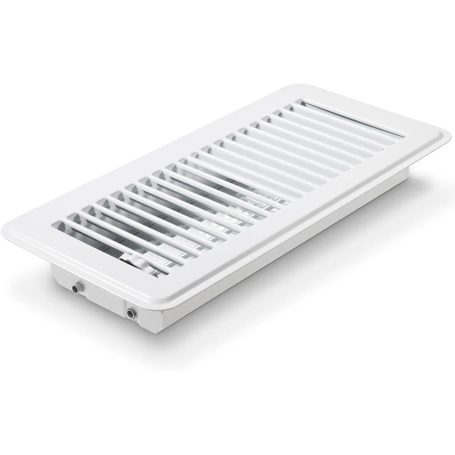 Floor Register, 4x10" Adjustable Vent Covers for  Floor White, 1 count | Heavy Duty Steel Walkable Floor Vents, Anti-Rust, No Noisy Ratting, PVC Ceiling Vent Screen Cover