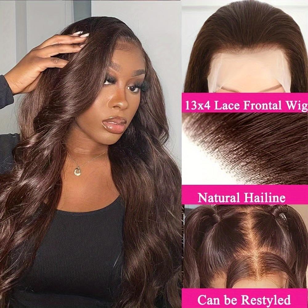 Bling Hair Chocolate Brown 13X6 13x4 Straight Lace Front Human Hair Wigs For Women PrePlucked With Baby Hair Brazilian Remy Hair #TikTokShopHolidayHaul