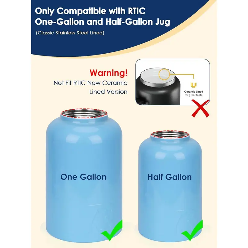 Jug Lid for RTIC Improved Replacement Cap Compatible with RTIC