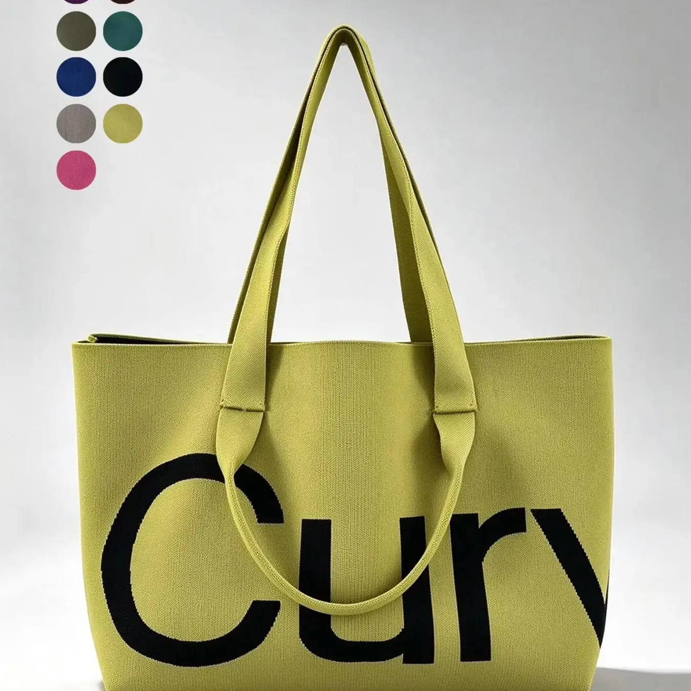 Autumn And Winter Simple Fashion Canvas Tote Bag With Letter Print, Extended Handles, Large Capacity Storage, Multi Colors, Suitable For Daily Commuting, Shopping And Travel
