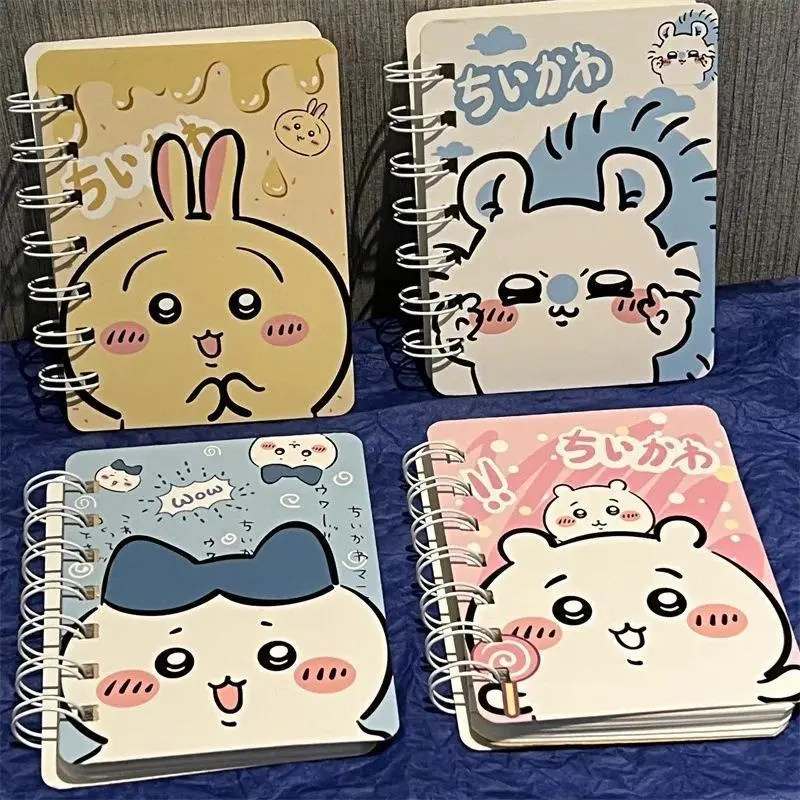 Chiikawa Kawaii Cartoon Spiral Notebook with Stickers Cute Student Diary Journal Planner Stationery Gift for Kids Girls