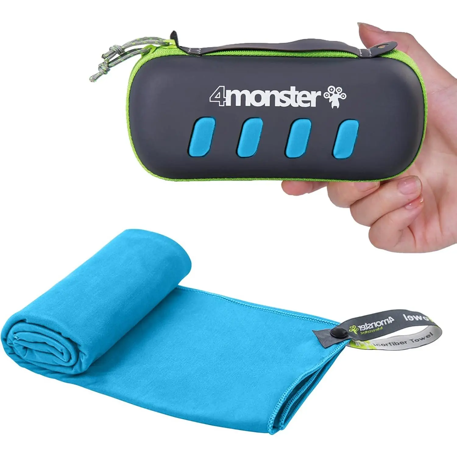 Camping Towel Super Absorbent-Quick Dry Microfiber Towel Ultra Compact & Soft-Travel Towel Lightweight for Backpacking,Hiking,Gym,Beach,Swimming,Yoga