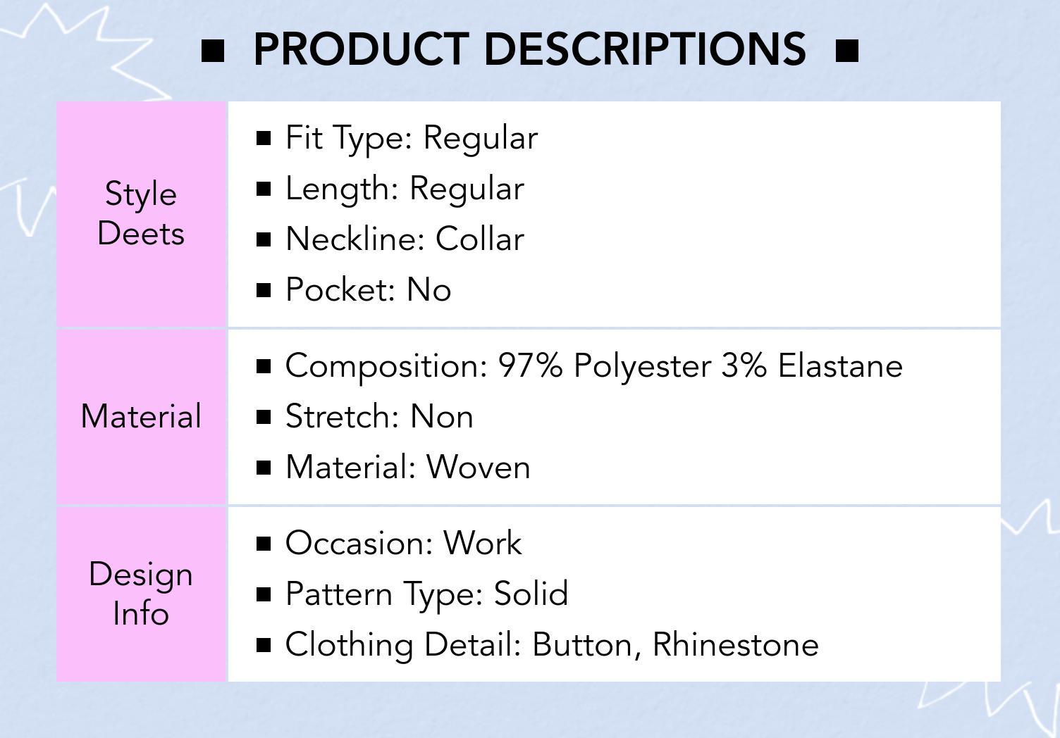 Cider [size 2-10] Collar Solid Rhinestone Button Blazer