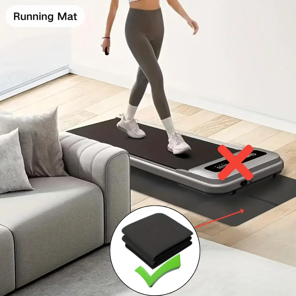 Large Running Mat with Buffer, Foldable Sports Pad, Non-Slip Textured Surface, Portable Yoga and Gym Floor Mattress, Home Exercise Equipment, Workout Mats for Home Gym, Folding Exercise Mat
