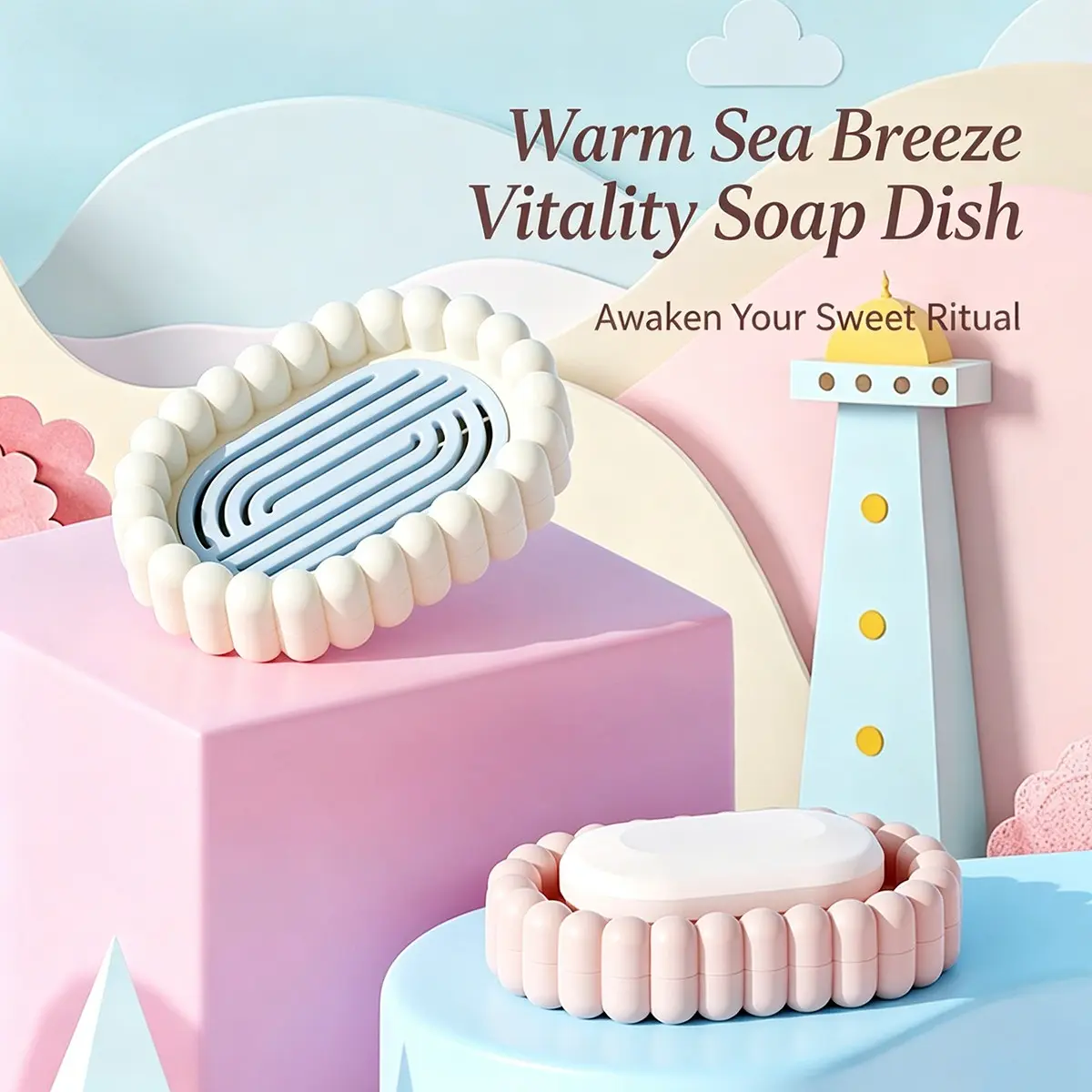 Elegant Soap Holder for Bathroom, Dual Layer Large Soap Dish, Water Drainage Design, Home Use, High Aesthetic Value, Laundry Soap Organizer