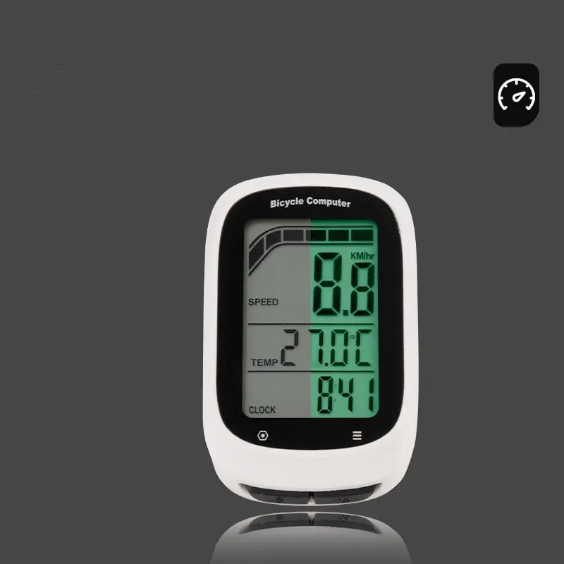 Bicycle Speedometer for Road and Mountain Bikes, Backlit Large Screen, Multi-Function Cycling Odometer, Universal Fit, Bike Accessory