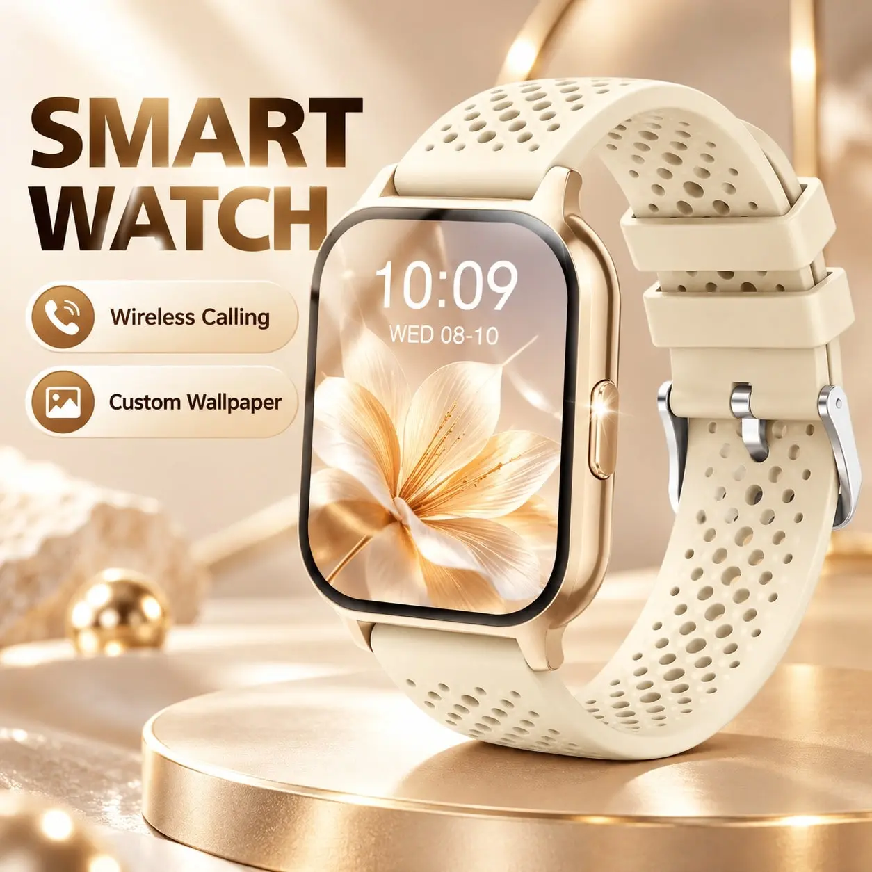 Sports Pedometer Smartwatch Smart Bracelet, Wireless Connection & Answer/Make Call, Pedometer Fitness Tracker, Steps/Calories Counter, Multiple Sports Modes for Outdoor Sports, Sedentary Reminder & Message Push
