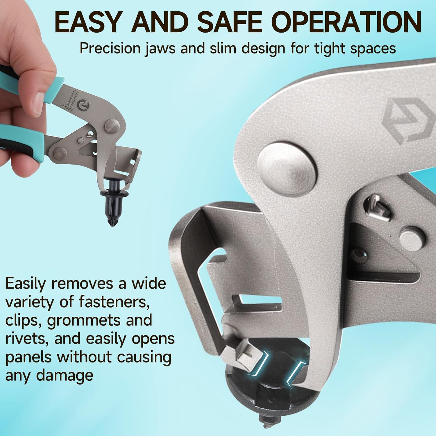 Clip Pliers and Disassembly Tools, Multi-Functional Automotive Snap Pliers,   Tool, Easy to Remove Fasteners, Clips, Buckles and Rivets, Open The Panels Without