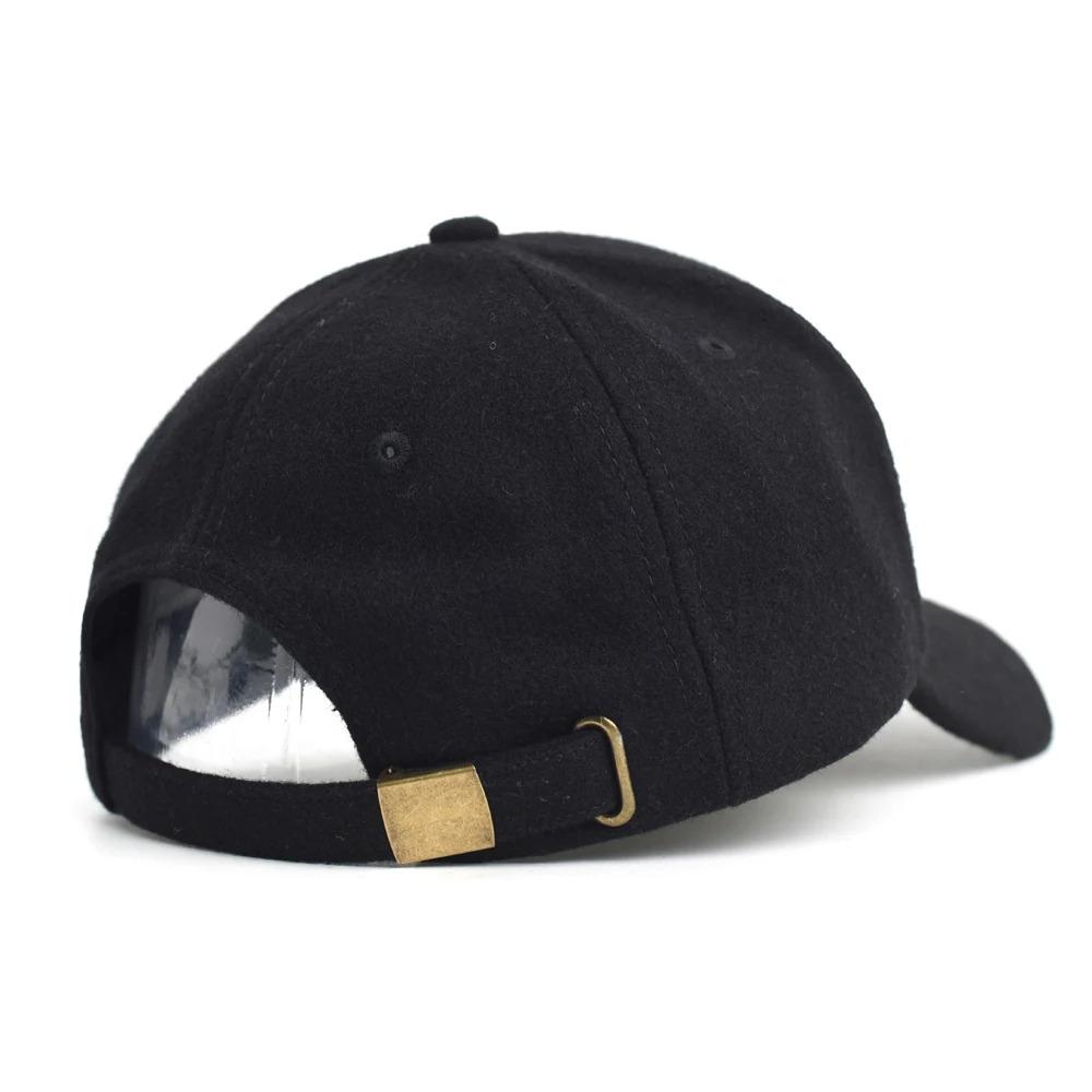 Autumn Winter Wool Baseball Cap Men Women Casual Dad Hat Adjustable Fashion Trucker Style Low Profile