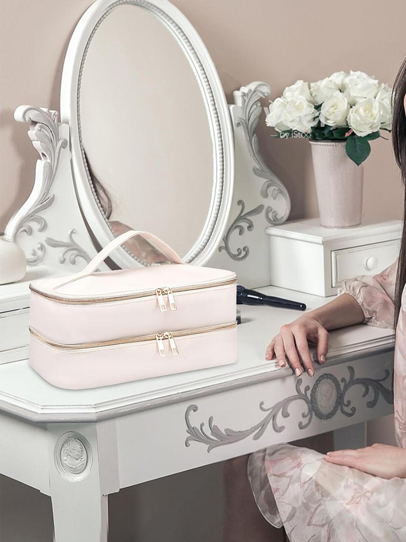 Portable Travel Case for Hair Dryer, Durable Hair Diffuser & Styling Tools, Fashionable Double Layer Storage Space for Hair Accessories, Ideal Organizer for Revlon Styler