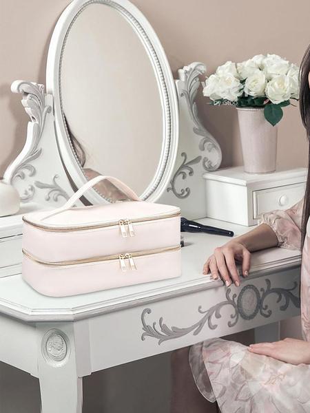 Portable Travel Case for Hair Dryer, Durable Hair Diffuser & Styling Tools, Fashionable Double Layer Storage Space for Hair Accessories, Ideal Organizer for Revlon Styler