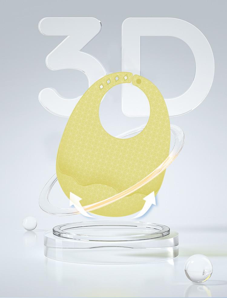 Food Grade Silicone Baby Bib, Ultra Soft Waterproof Feeding Bib for Toddlers